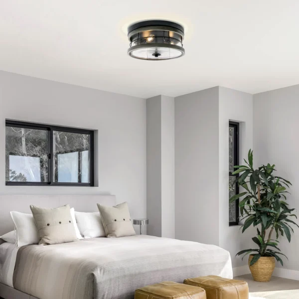 Farmhouse 3-Light Flush Mount Ceiling Light with Clear Glass - Image 3