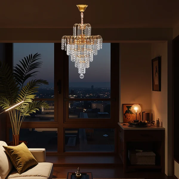 Modern Crystal Chandelier – Luxury Ceiling Pendant Light Fixture - Image 3