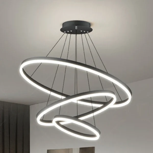 Modern LED Ring Pendant Lamp – Living & Dining Room Chandelier - Image 4