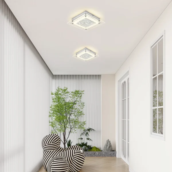 11'' Dimmable LED Flush Mount Ceiling Light – 4000K Modern Bedroom Fixture - Image 4