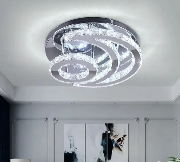 Modern LED Crystal Chandelier – Bedroom Pendant Ceiling Light Fixture