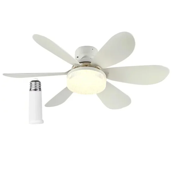 Low Profile Ceiling Fan with Light, Dimmable 3-Color LED Flush Mount Lamp