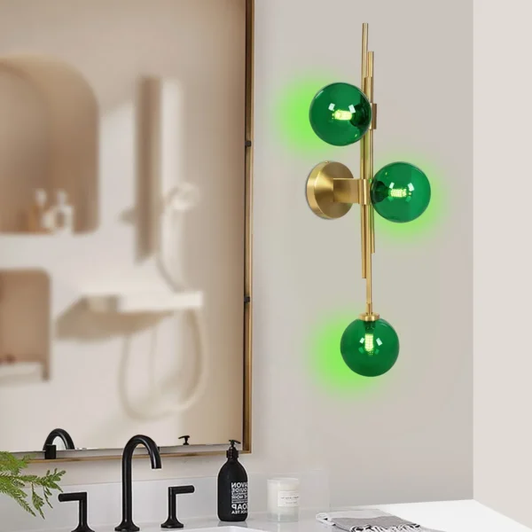 Modern Glass Wall Light – 3 G9 LEDs, 2700K Warm White - Image 4