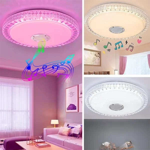 Smart LED RGB Ceiling Light with Bluetooth Music - Image 4