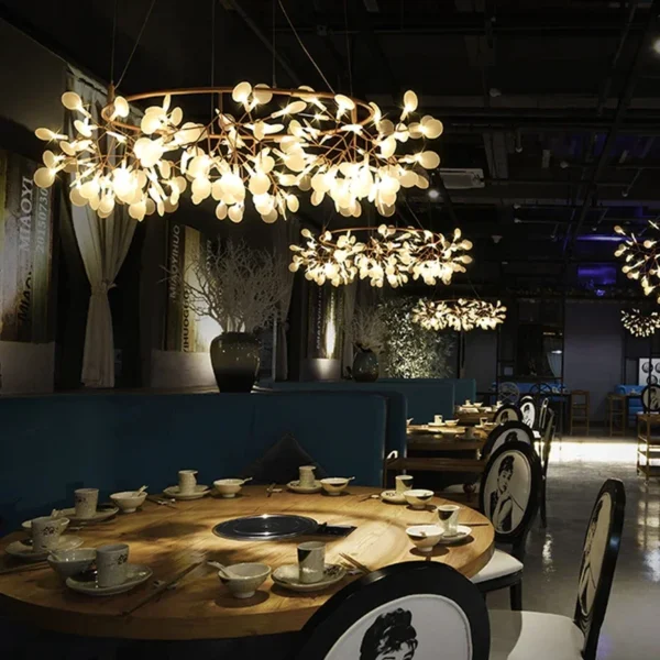 Nordic Ceiling Chandelier Firefly Lamp for Living Room & Kitchen - Image 4