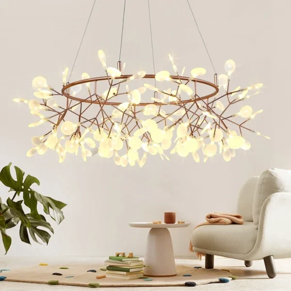 Nordic Ceiling Chandelier Firefly Lamp for Living Room & Kitchen - Image 2
