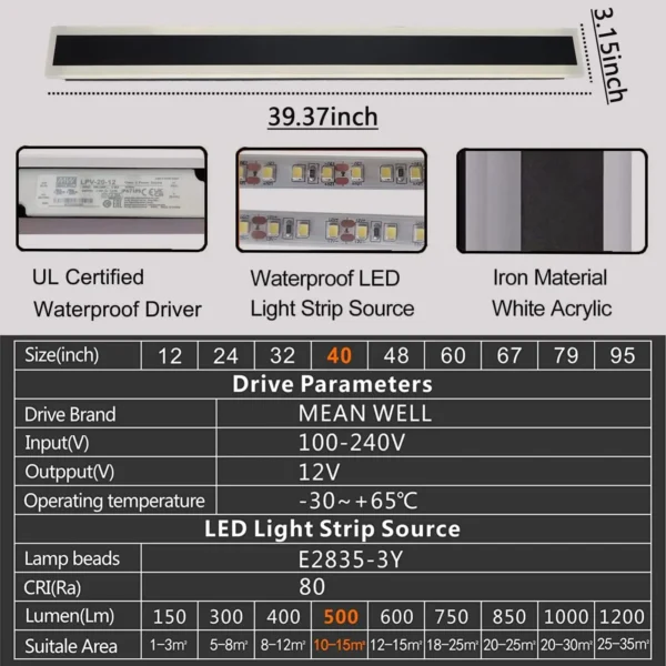 Modern LED Outdoor Wall Lamp, IP65 Waterproof Garden Porch Sconce - Image 11