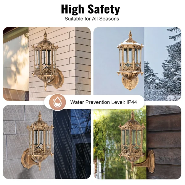 Vintage Copper Outdoor Wall Lamp – No Bulb - Image 4