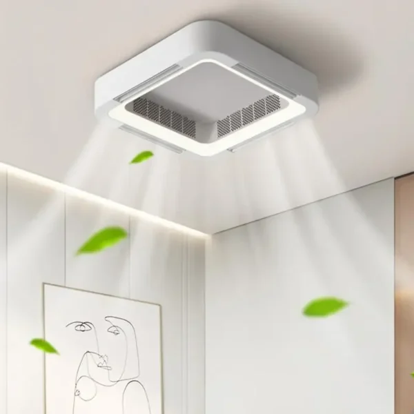 Modern Smart Ceiling Fan Lamp with LED Light & Remote Control