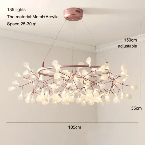 Nordic Ceiling Chandelier Firefly Lamp for Living Room & Kitchen - Image 10