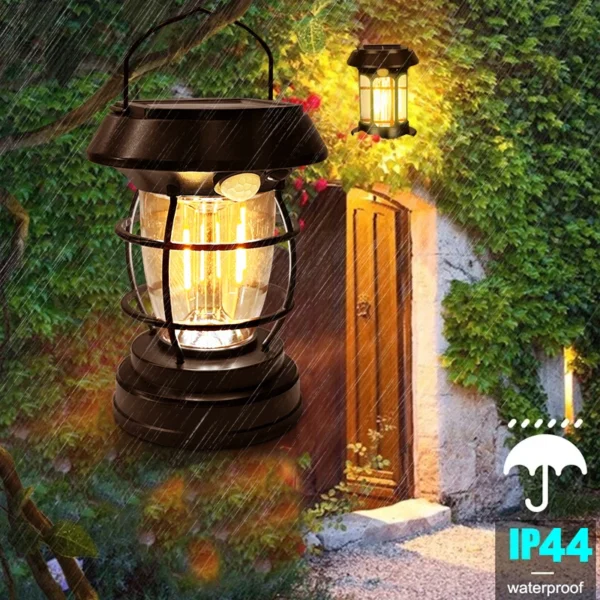 Solar Camping Light – Dimmable, USB Rechargeable Outdoor Lamp - Image 5