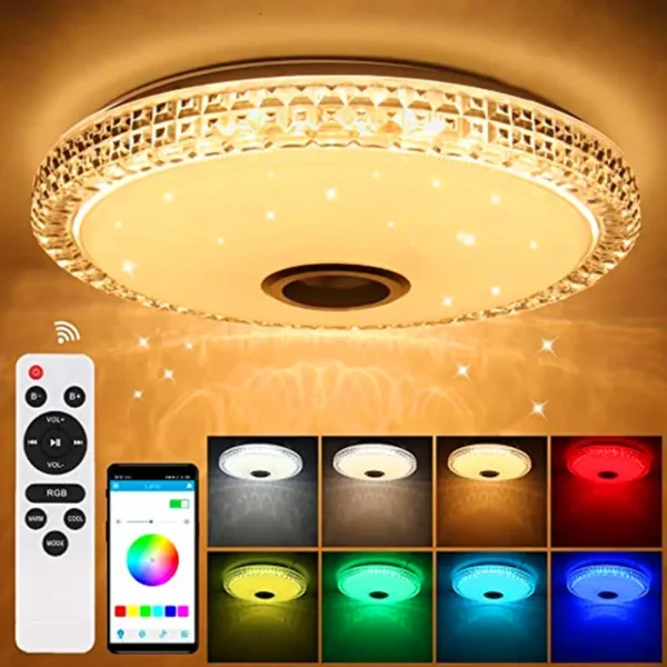 Smart LED RGB Ceiling Light with Bluetooth Music