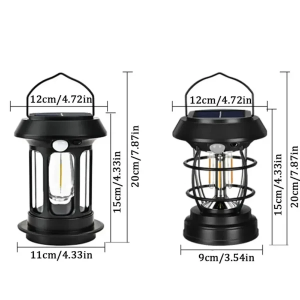Solar Camping Light – Dimmable, USB Rechargeable Outdoor Lamp - Image 6