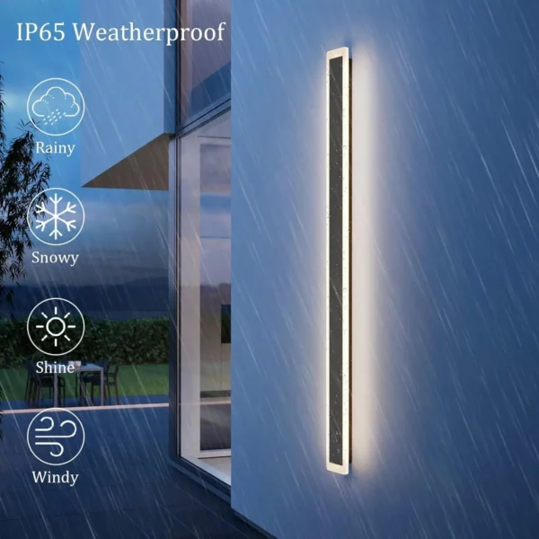 Modern LED Outdoor Wall Lamp, IP65 Waterproof Garden Porch Sconce - Image 2