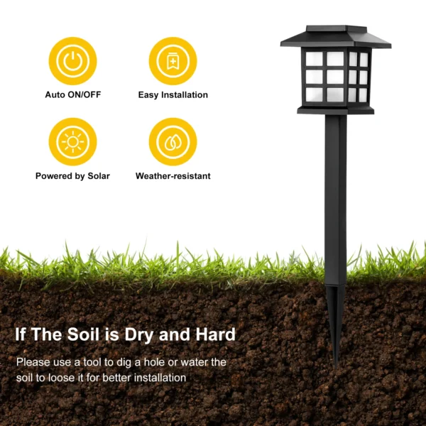 Solar LED Pathway Lights – IP65 Waterproof Outdoor Landscape Lighting - Image 4