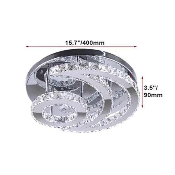 Modern LED Crystal Chandelier – Bedroom Pendant Ceiling Light Fixture - Image 3